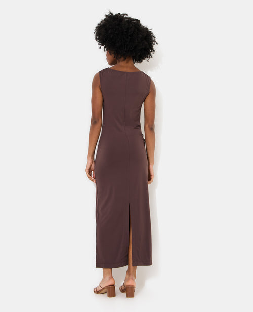 Robe longue maille extensible avec bijou et fronces - PIMKIE - 6