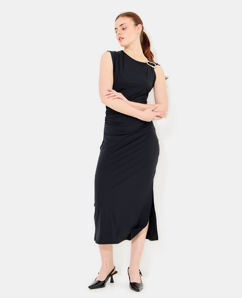 Robe longue en maille avec détail bijou - PIMKIE - 5