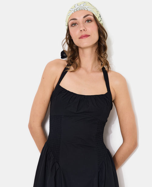 Robe longue évasée avec smocks - PIMKIE - 2