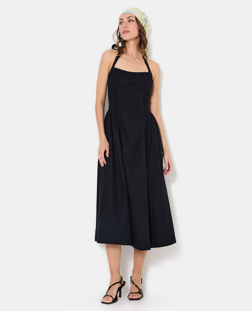 Robe longue évasée avec smocks - PIMKIE - 3