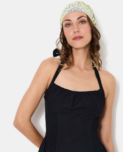 Robe longue évasée avec smocks - PIMKIE - 7