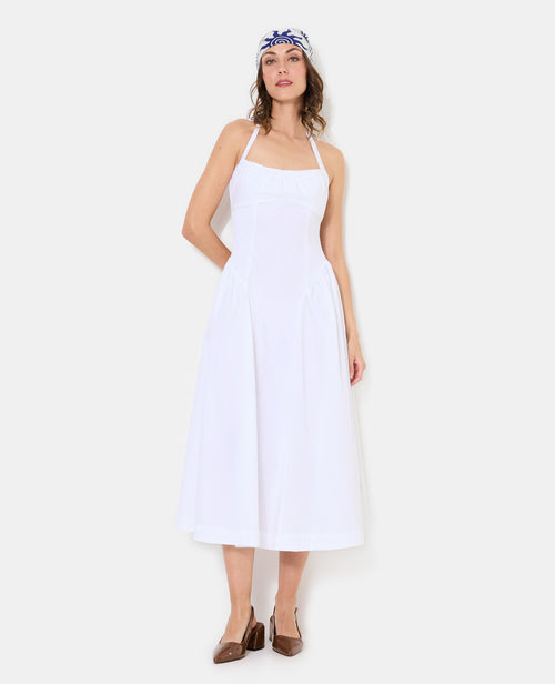 Robe longue évasée avec smocks - PIMKIE - 1
