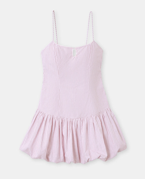 Robe courte rayée avec finition boule - PIMKIE - 4
