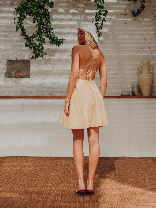 Robe courte dos-nu en gaze de coton - PIMKIE - 2
