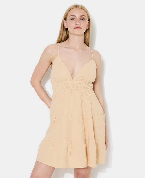 Robe courte dos-nu en gaze de coton - PIMKIE - 5