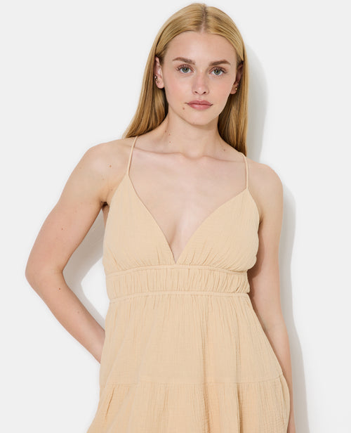 Robe courte dos-nu en gaze de coton - PIMKIE - 7