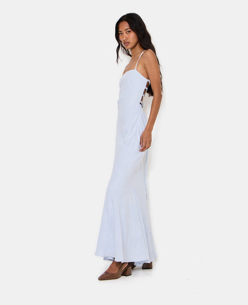 Robe longue évasée effet sirène avec bretelles - PIMKIE - 3