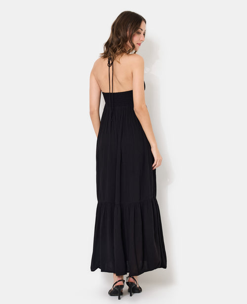 Robe longue évasée avec volant et bretelles fines - PIMKIE - 6