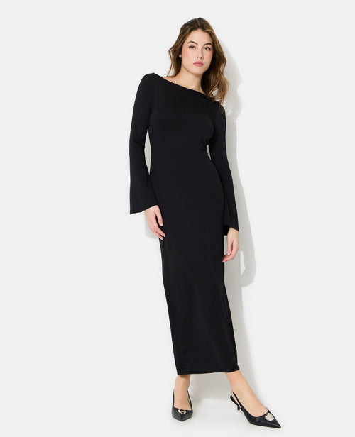 Robe longue dos nu avec manches flare - PIMKIE - 1