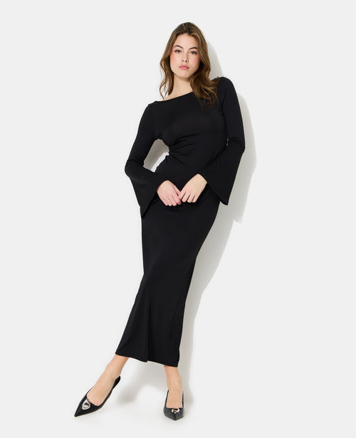 Robe longue dos nu avec manches flare - PIMKIE - 5