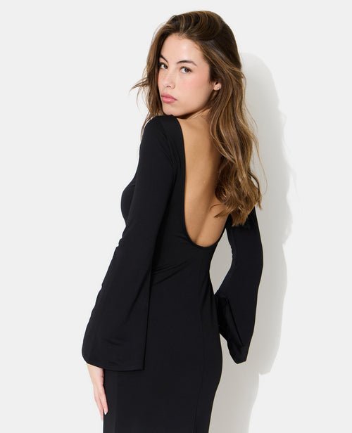 Robe longue dos nu avec manches flare - PIMKIE - 6