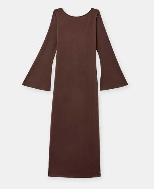 Robe longue dos nu avec manches flare - PIMKIE - 4