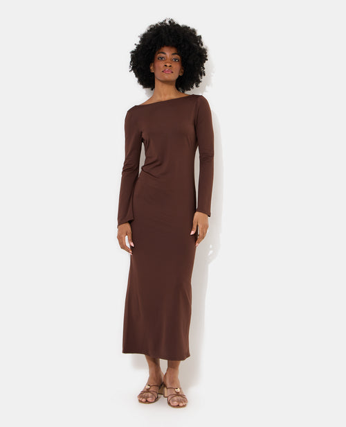 Robe longue dos nu avec manches flare - PIMKIE - 5