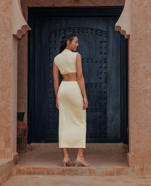 Robe longue avec découpe taille et détail bijou - PIMKIE - 2