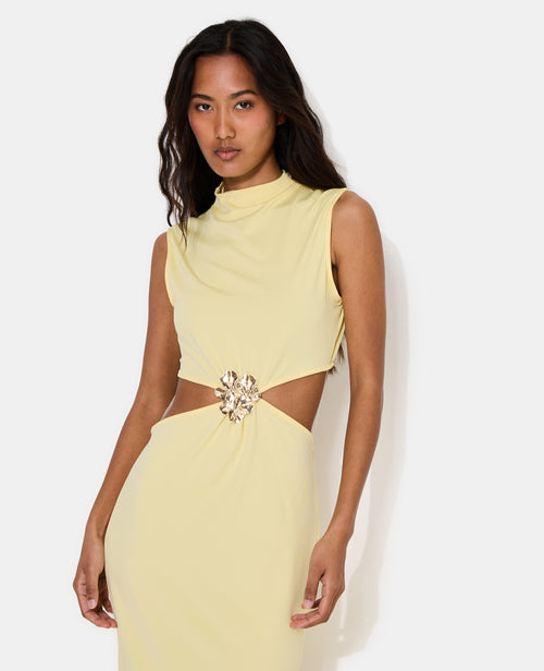 Robe longue avec découpe taille et détail bijou - PIMKIE - 3