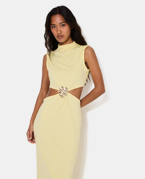Robe longue avec découpe taille et détail bijou - PIMKIE - 1