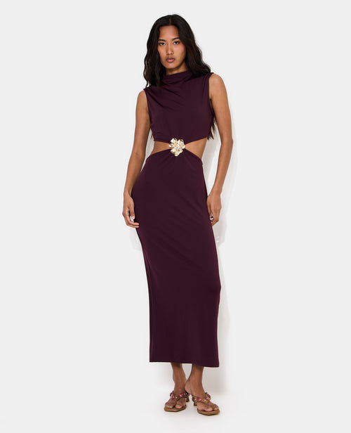 Robe longue avec découpe taille et détail bijou - PIMKIE - 1