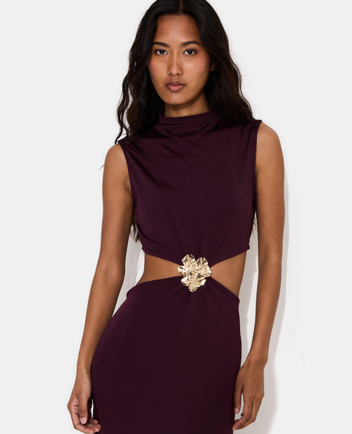 Robe longue avec découpe taille et détail bijou - PIMKIE - 3