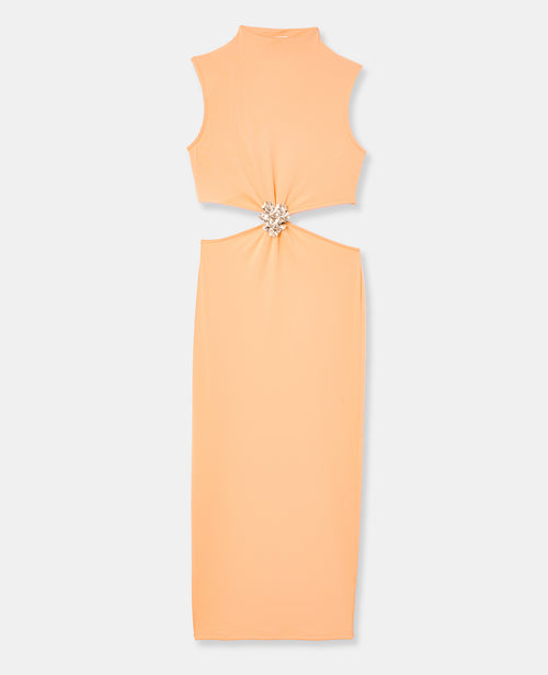 Robe longue avec découpe taille et détail bijou - PIMKIE - 4