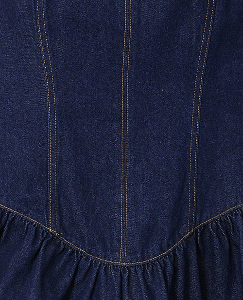 Robe courte en jean à bretelles - PIMKIE - 8