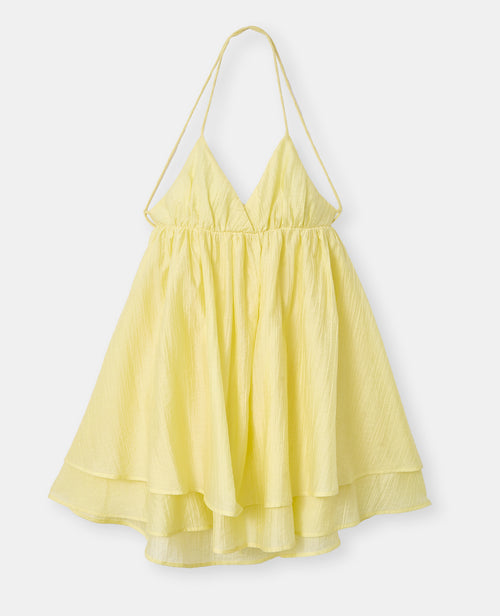 Robe courte dos-nu avec bretelles à nouer - PIMKIE - 4