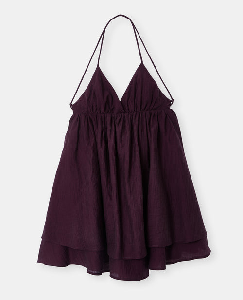 Robe courte dos-nu avec bretelles à nouer - PIMKIE - 4