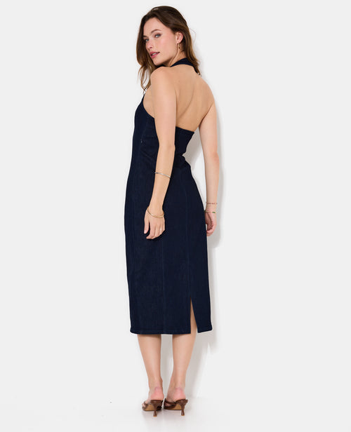 Robe moulante en jean stretch avec détail bijou - PIMKIE - 6