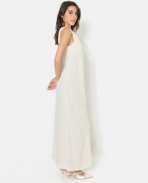 Robe longue asymétrique one shoulder avec drapé - PIMKIE - 2