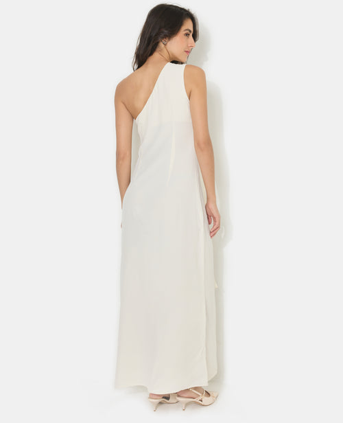 Robe longue asymétrique one shoulder avec drapé - PIMKIE - 6