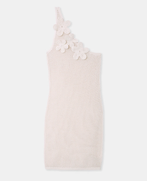 Robe courte asymétrique en maille ajourée - PIMKIE - 4