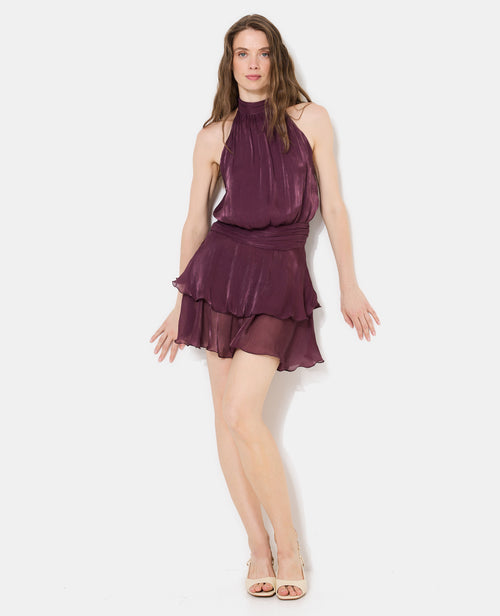 Robe courte dos-nu en satin - PIMKIE - 3