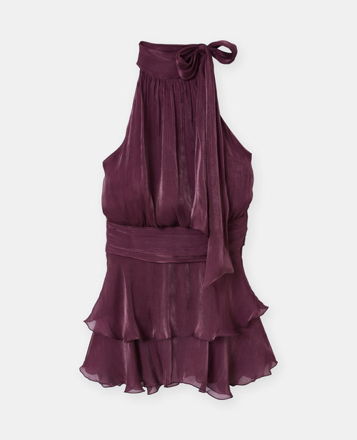 Robe courte dos-nu en satin - PIMKIE - 4