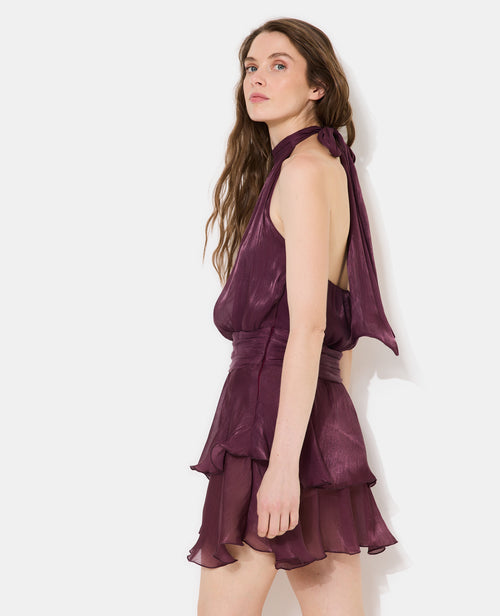 Robe courte dos-nu en satin - PIMKIE - 6