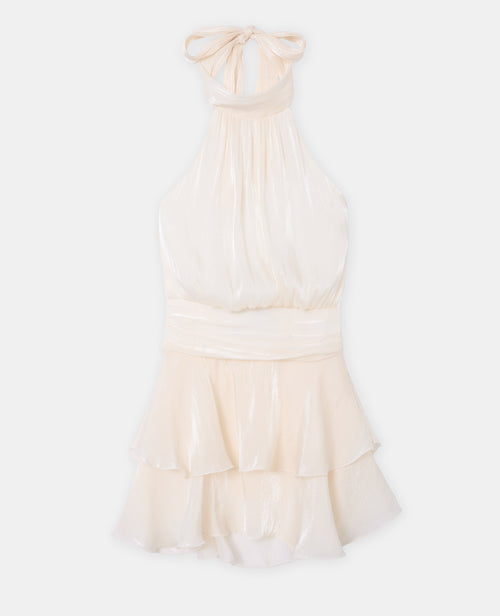 Robe courte dos-nu en satin - PIMKIE - 4