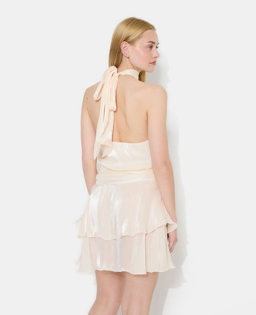 Robe courte dos-nu en satin - PIMKIE - 6