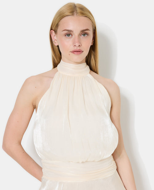 Robe courte dos-nu en satin - PIMKIE - 7