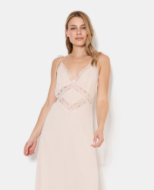 Robe longue avec dentelle esprit lingerie - PIMKIE - 7