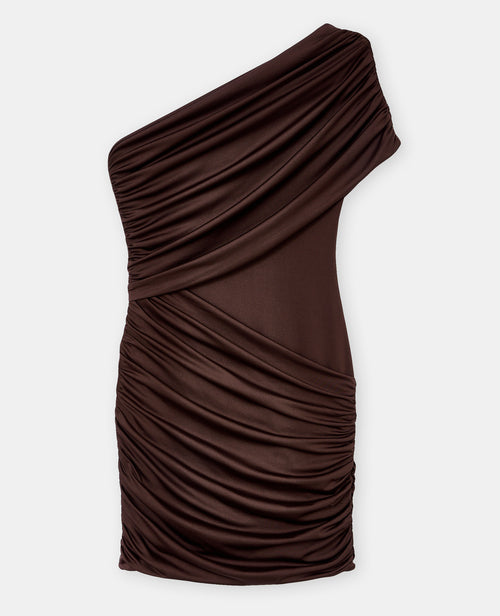 Robe courte asymétrique avec fronces et drapés - PIMKIE - 4