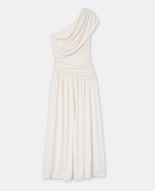 Robe longue asymétrique avec fronces et drapés - PIMKIE - 4