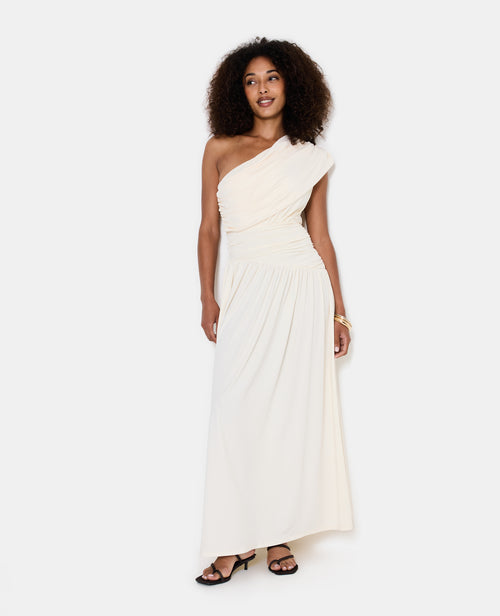 Robe longue asymétrique avec fronces et drapés - PIMKIE - 5