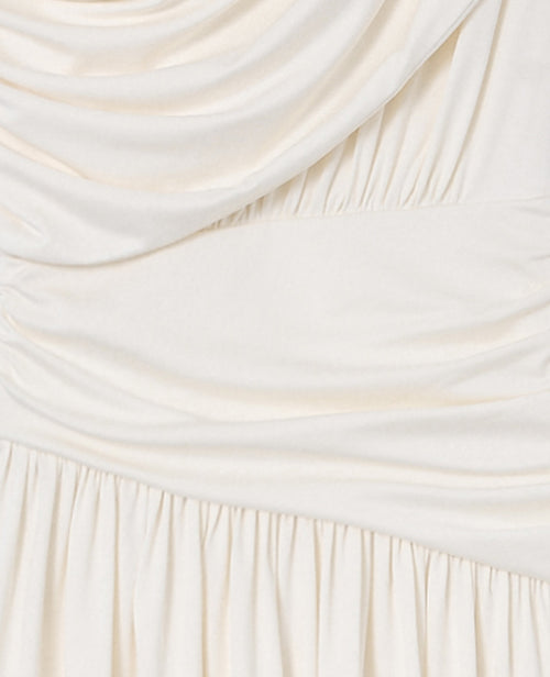 Robe longue asymétrique avec fronces et drapés - PIMKIE - 8