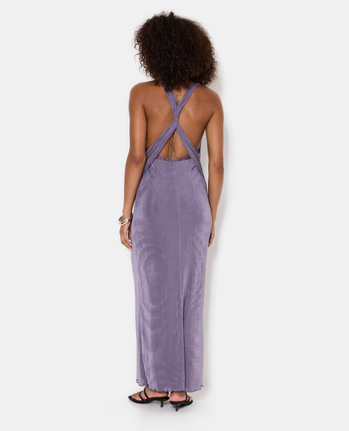 Robe longue en maille fluide avec dentelle - PIMKIE - 6
