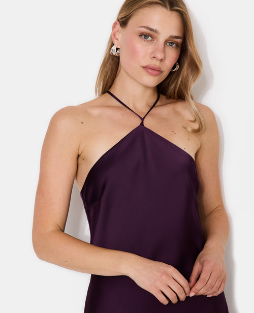 Robe longue en satin avec col bénitier dos - PIMKIE - 2