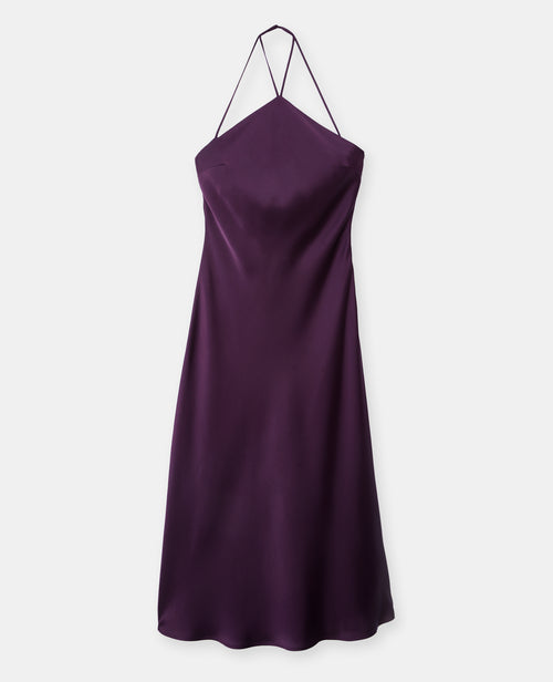 Robe longue en satin avec col bénitier dos - PIMKIE - 4