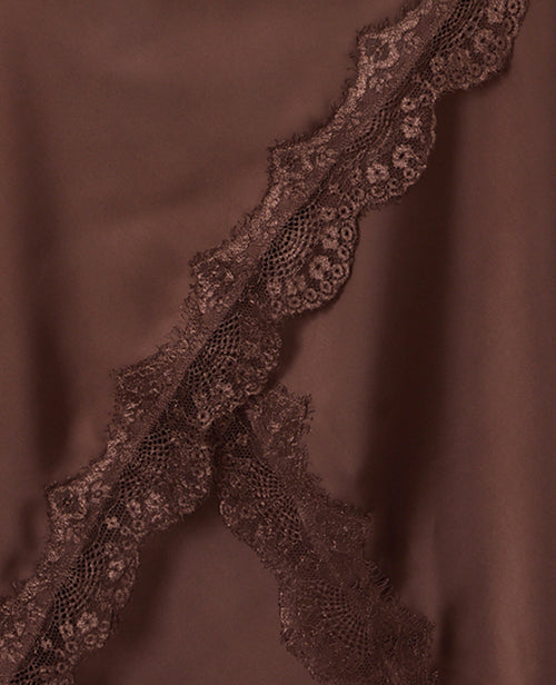 Robe longue satin avec galons dentelle - PIMKIE - 8