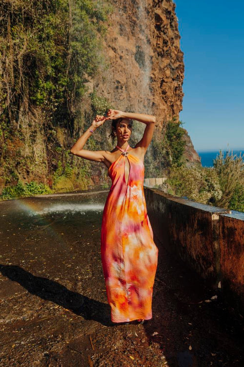 Robe longue dos-nu avec détail bijou - PIMKIE - 1