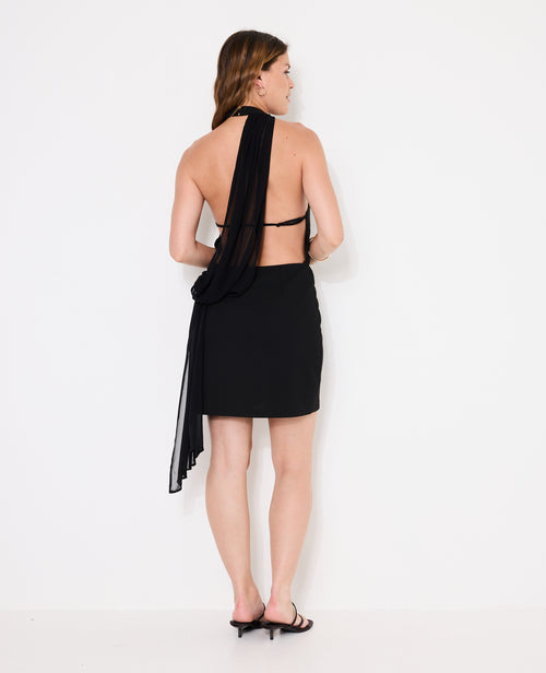 Robe courte avec tour de cou et foulard - PIMKIE - 6
