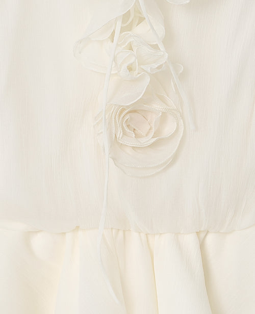 Robe courte en voile avec volants et fleurs - PIMKIE - 7