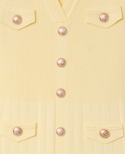 Robe longue en maille avec boutons dorés - PIMKIE - 7