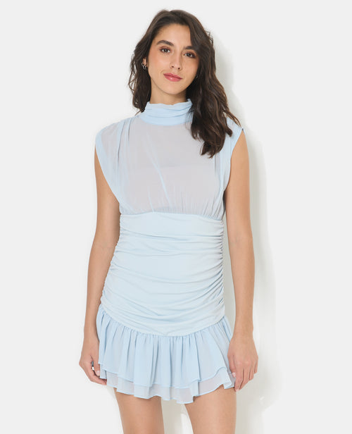 Robe courte avec fronces et volants - PIMKIE - 5